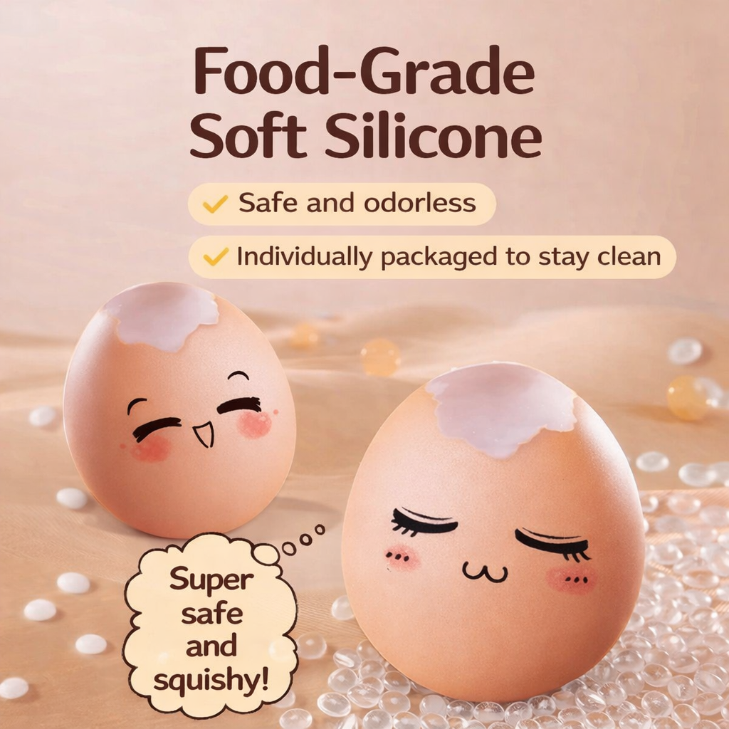 💛Egg Silicone Squishy Squeeze Toy🥚